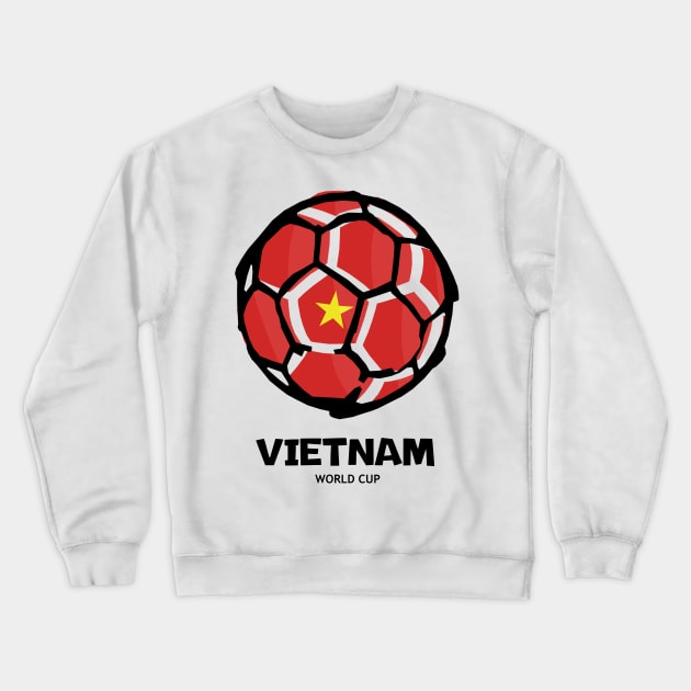 Vietnam Football Country Flag Crewneck Sweatshirt by KewaleeTee